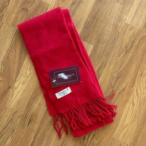 John Hanly red wool scarf